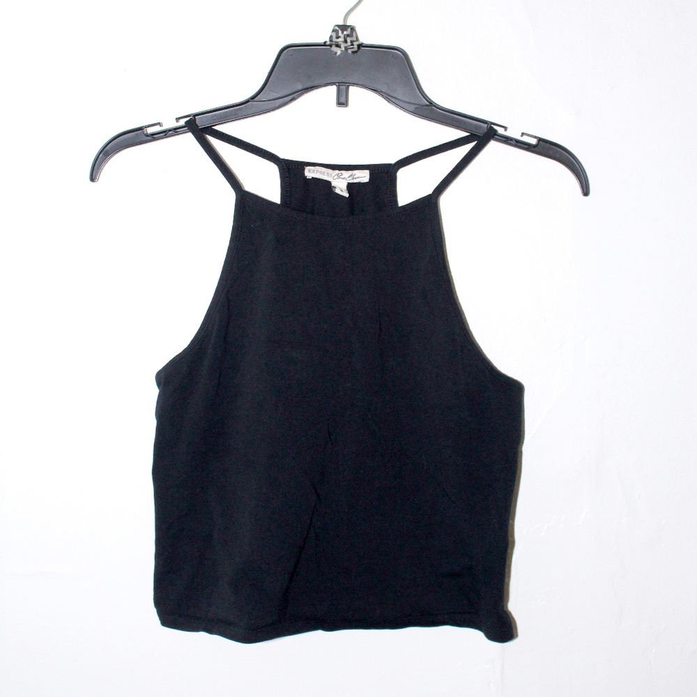 Express One Eleven Black Crop Top Cami Tank M
